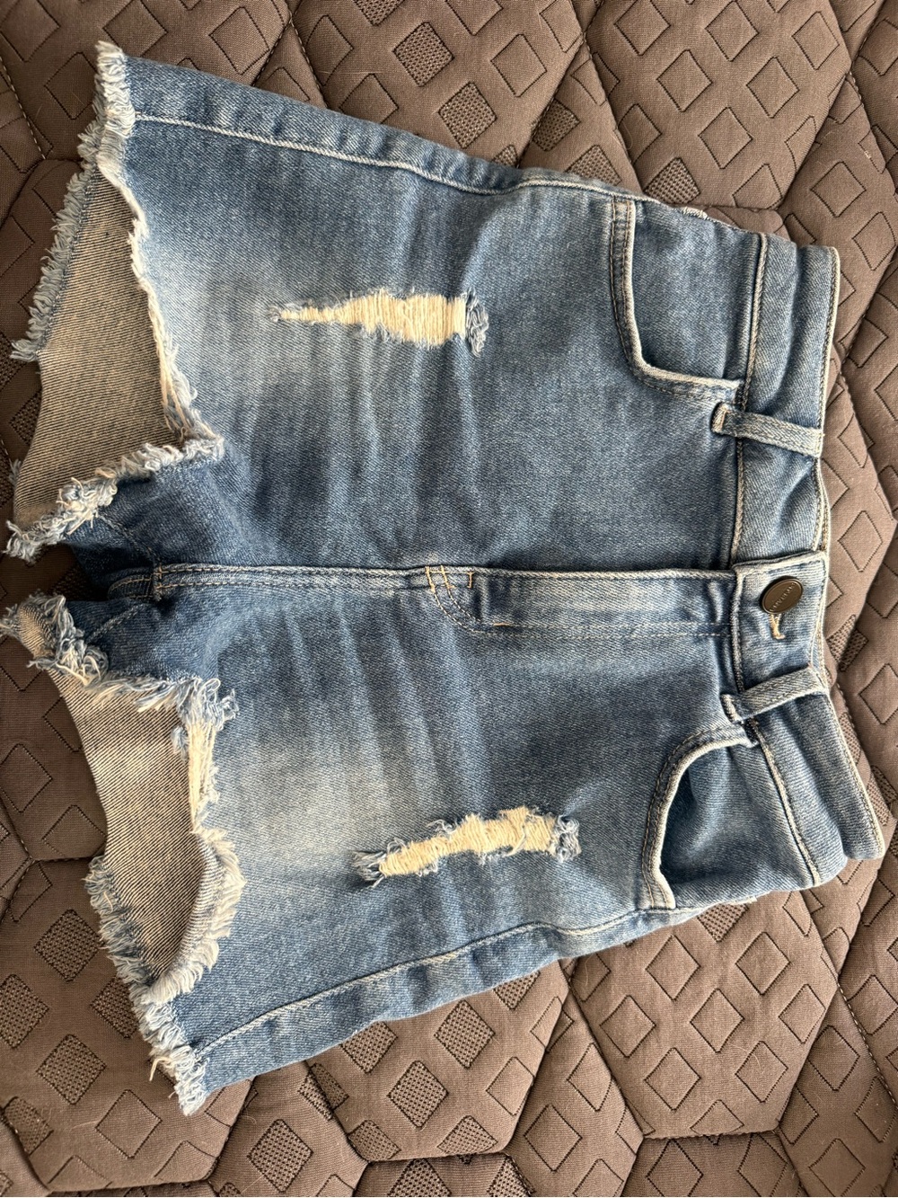 FITJEANS Light Blue Distressed Denim Shorts